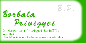borbala privigyei business card